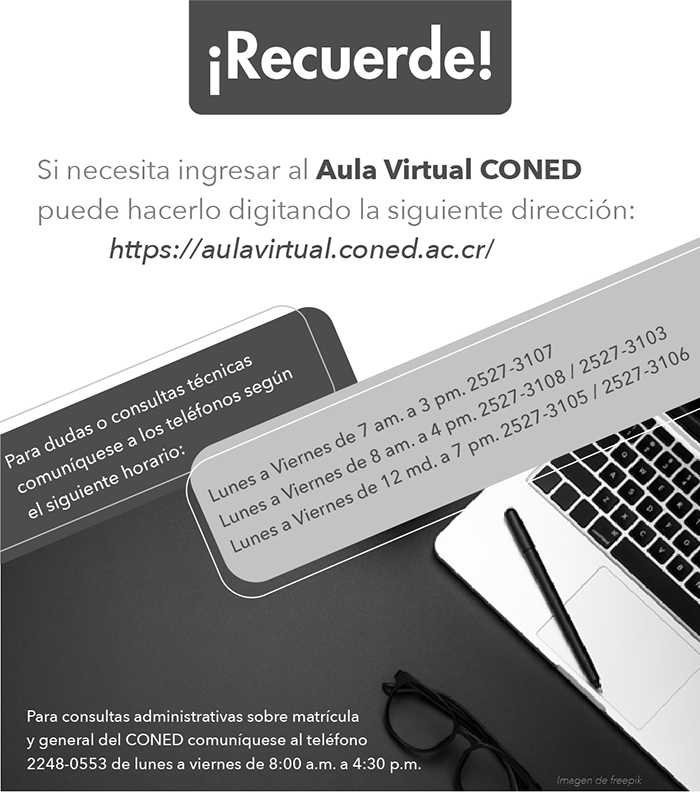 Teléfonos de soporte de lunes a viernes 7 a 3pm, 25273107, 8 a 4pm 25273108 y 25273103, 12md a 7pm 25273105 y 25273106